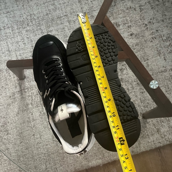 Cesare Paciotti textured detail Leather Black/White Athletic Sneakers Sz 9-10 - Picture 15 of 17